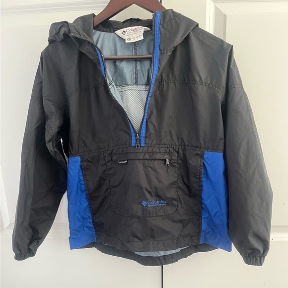 Columbia boys/ girls windbreaker Sz. 10/12 black/navy packable - Picture 5 of 6